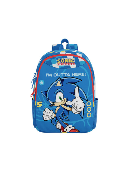 WİGGLE Sonic Primary School Bag with Licensed Notebook and Gift