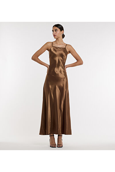 BCBG BROWN-WOMEN-WOVEN DRESS
