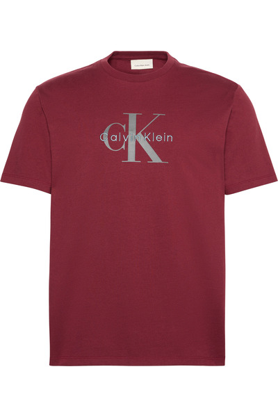 Calvin Klein SS Hero Monologo Tee 20s Bordo Erkek T-Shirt