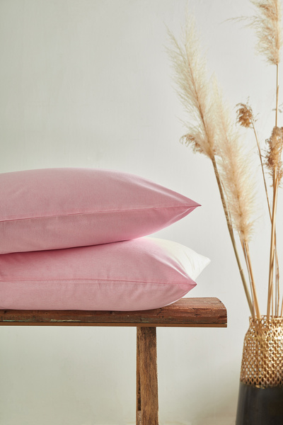 Ricco Lifes Ροζ Μαξιλαροθήκη 2 τεμαχίων (50x70)