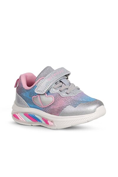 BUCKHEAD Girl's Lighted Casual Sports Shoes Gray Lighted Sports Shoes Buck3042-Grey