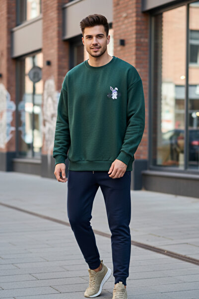 UNCİA OUTDOORS Hanorac unisex supradimensionat cu gât rotund, model Halterci ...