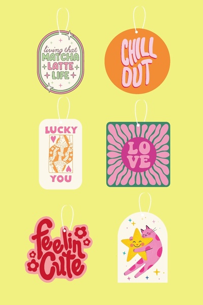 klovi Chill & Cute 6’lı Araba Kokusu Seti