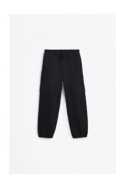 LEFTIES Dětské plyšové cargo kalhoty