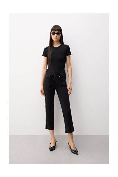 LEFTIES Жіночі міні-джинси з розкльошеними штанинами