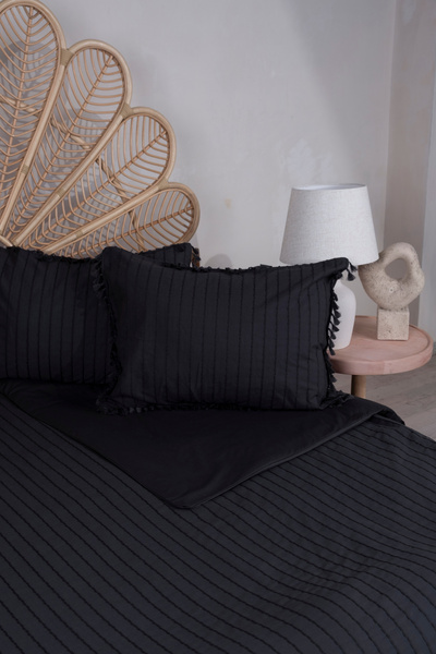 TRENDYOLMİLLA HOME Double 100% Cotton Boho Duvet Cover Set with Tassel Detail Tphaw26Ckn00003