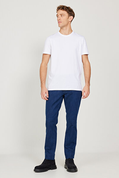 ALTINYILDIZ CLASSICS Erkek Mavi Slim Fit Dar Kesim 5 Cep Pamuklu Denim Jean Kot Pantolon