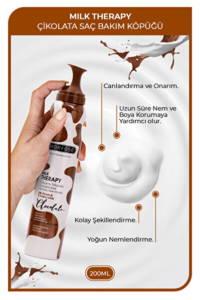Morfose Milk Therapy Chocolate Saç Köpüğü 200 ml - Besleyici, Koruyucu Etki