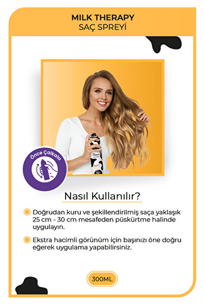 Morfose Milk Therapy Saç Spreyi 300 ml - Saça Şekil Veren Saç Bakım Spreyi