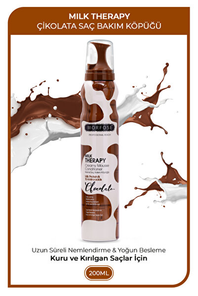 Morfose Milk Therapy Chocolate Saç Köpüğü 200 ml - Besleyici, Koruyucu Etki