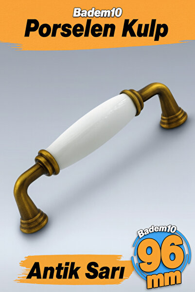 Badem10 Kapıdağı Порцеляна Антична Жовта 96 мм Меблі Кухонні шухляди Шафа Две...