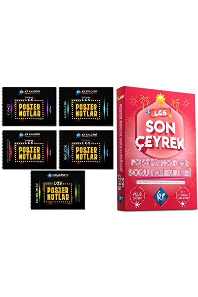 KR Akademi Yayınları LGS 5'li Poster Notlar & LGS Son Çeyrek Soru Fasikülleri...