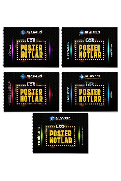KR Akademi Yayınları 2026 LGS Poster Notlar Seti (5'Lİ) Kr Akademi