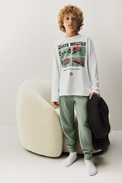 LEFTIES Gyerekek hosszú nyomtatott pizsamája