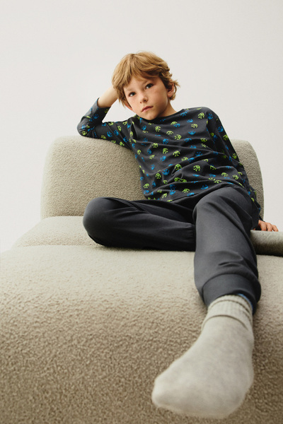 LEFTIES Dětské dlouhé pyžamo s potiskem