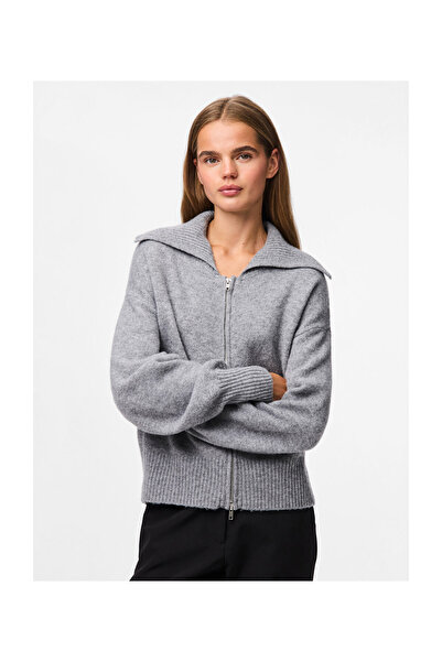 PIECES Pcmalou Ls Zip Knit Cardigan Noos Bc