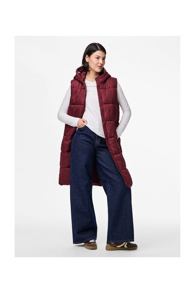 PIECES Pcbee New Long Puffer Vest Noos Bc