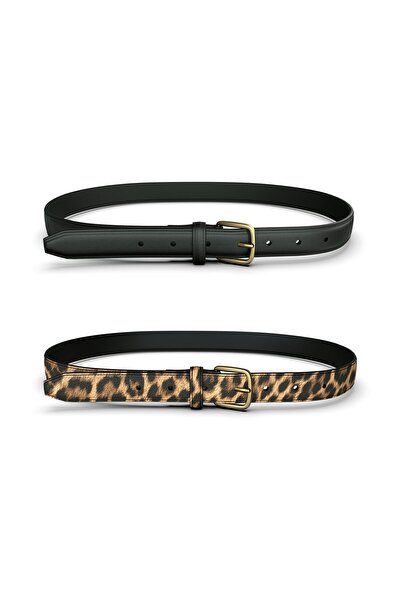 PIECES PCOLINE 2-PACK JEANS BELT NOOS PU