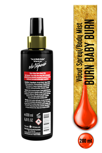 Eda Taşpınar Baby Burn Body Mist, İbiza’nın Flörtöz Kokusu, Baştan Çıkarıcı, Sen deBüyüle Herkesi!,      200ml.