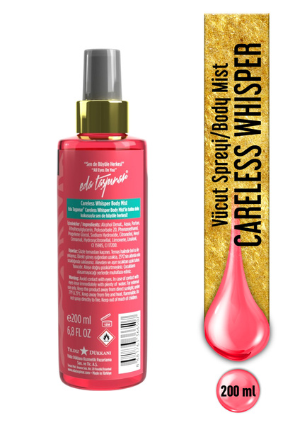 Eda Taşpınar Careless Whisper Body Mist, Miami’nin Seksi Kokusu, Baştan Çıkarıcı, Sen deBüyüle Herkesi!,  200ml.