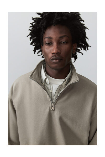 LEFTIES Pánská mikina s vysokým límcem a zipem