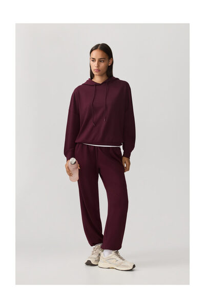 LEFTIES Női, bő szabású kapucnis pulóver