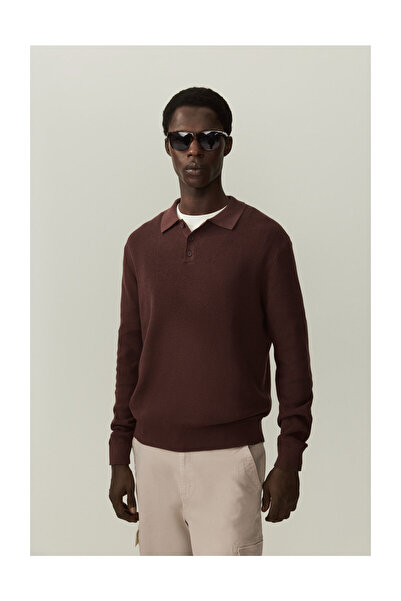 LEFTIES Férfi texturált kötött pólóing