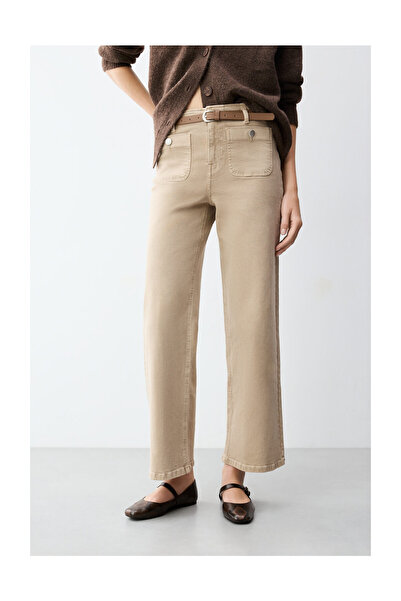 LEFTIES Női egyenes szabású farmernadrág foltzsebekkel