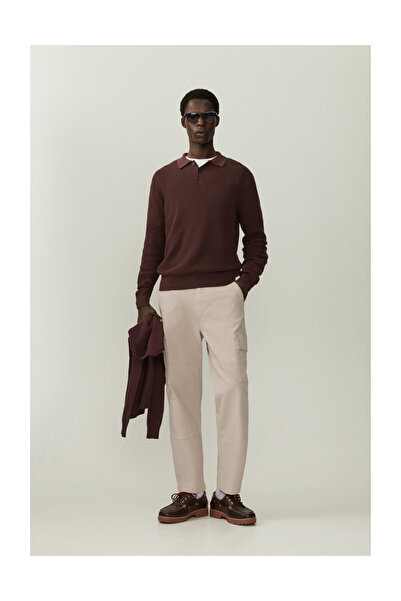 LEFTIES Férfi texturált kötött pólóing