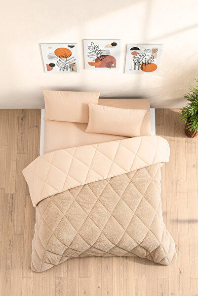 Formeya Tek Kişilik Wellsoft Yorgan Uyku Seti - Lastikli Çarşaflı Yastık Kılıflı Tek Kişilik Uyku Seti