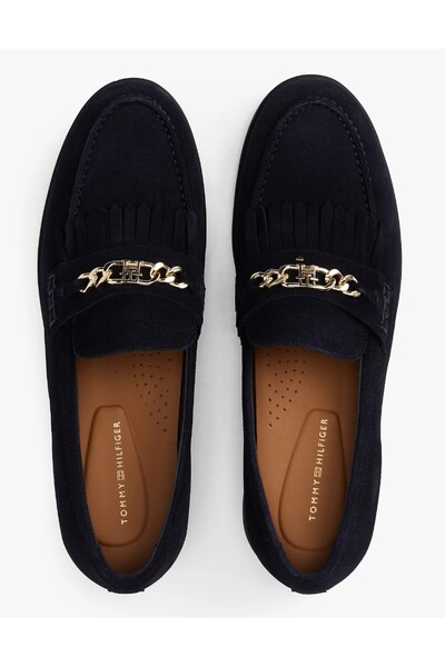 Tommy Hilfiger TH CHAIN FRINGE SUEDE LOAFER (mokasíny)