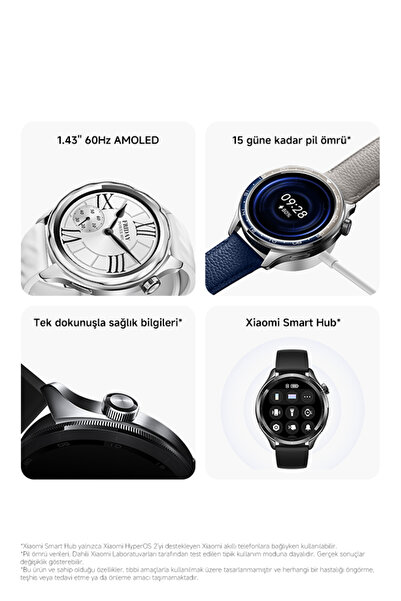 Xiaomi Watch S4 Silver Akıllı Saat (Xiaomi Türkiye Garantili)