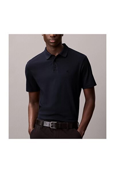 Calvin Klein Férfi SS Supima Chest EMB Polo nyakú póló - sötétkék