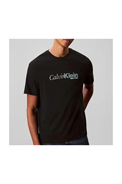 Calvin Klein Ανδρικό μπλουζάκι με λαιμόκοψη μαύρο LV04RD822GUB1_SS 20S EU CALVIN CURS