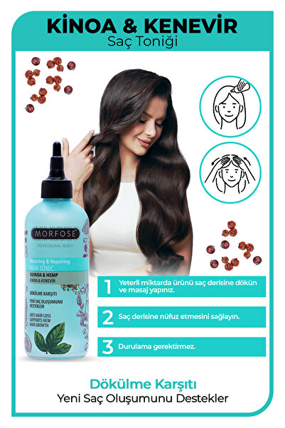 Morfose Kinoa ve Kenevir İçeren Dökülme Karşıtı Saç Toniği 300 ml
