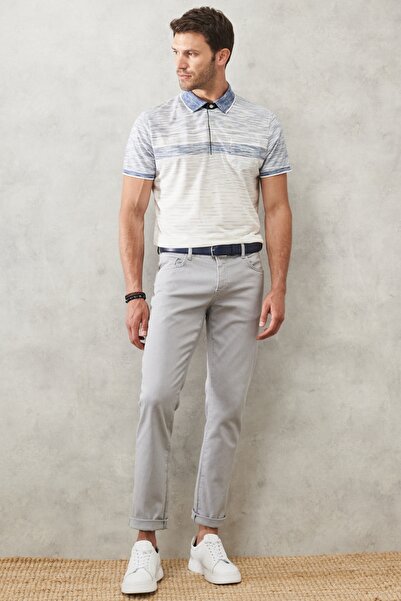 ALTINYILDIZ CLASSICS Erkek Gri 360 Derece Her Yöne Esneyen Rahat Slim Fit Dar Kesim Pantolon