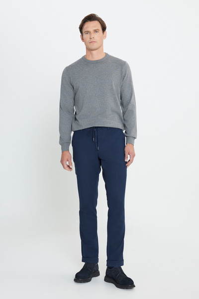 ALTINYILDIZ CLASSICS Slim Fit Dar Kesim Beli Bağlamalı Esnek Pantolon