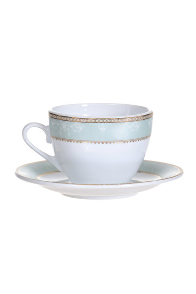 Eljado Dinova Hector Coffee Set, 12 Pieces, Porcelain, Gold Trim Decoration, 190 ml
