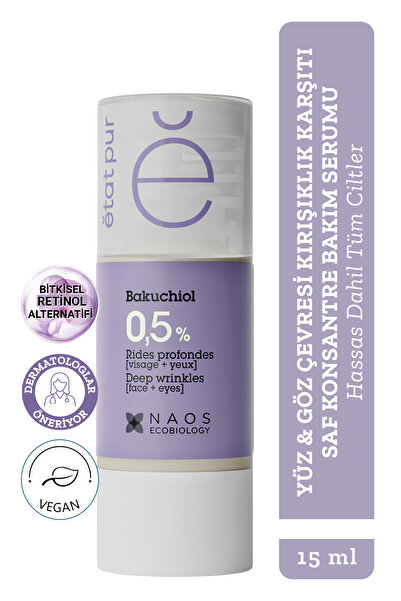 Etat Pur Bakuchiol %0,5 Kırışıklık Karşıtı Serum 15ML | Hassas Ciltler için Retinol Alternatifi