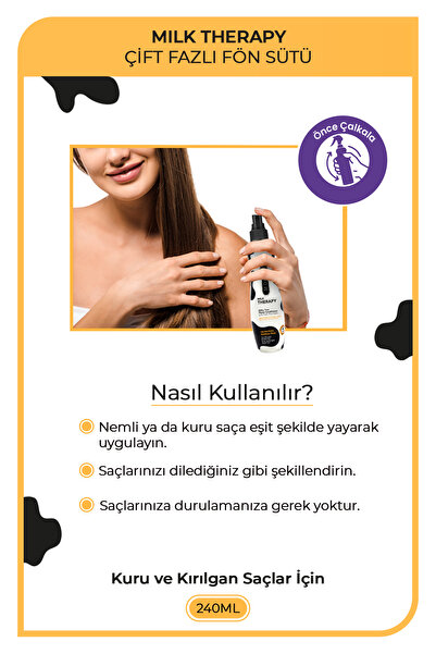 Morfose Milk Therapy Fön Suyu 240 ml - Isıya Karşı Koruma