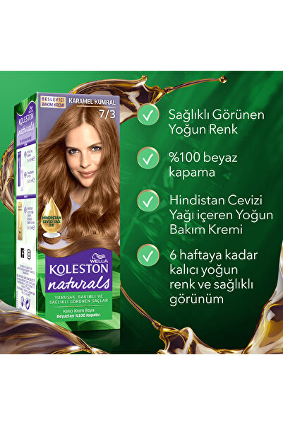 Wella Koleston Naturals Saç Boyası 7/3 Karamel Kumral