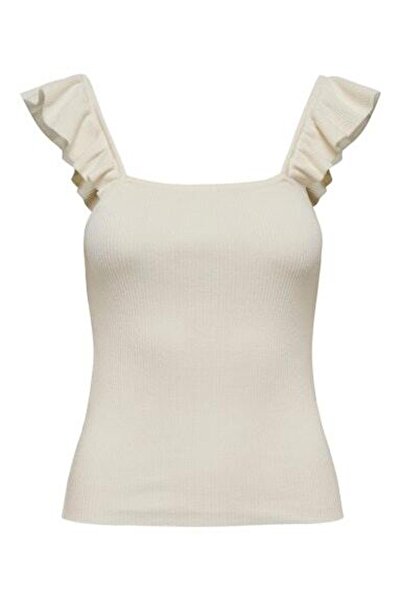 JDY Jdynanna s/l square neck frill top knt