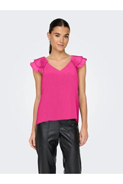 ONLY Onlasta Life Capsleeve V-Neck Top Wvn