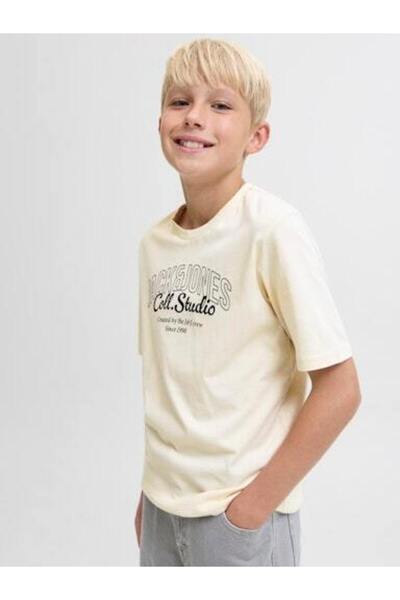 Jack & Jones Junior تي شيرت رجالي دائري محبوك