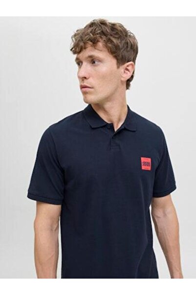 Jack & Jones قميص بولو رجالي دائري محبوك