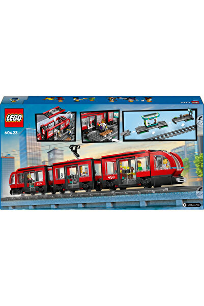 LEGO ® City Şehir Merkezi Tramvay İstasyonu 60423 - 7+ Oyuncak Yapım Seti (811 Parça)
