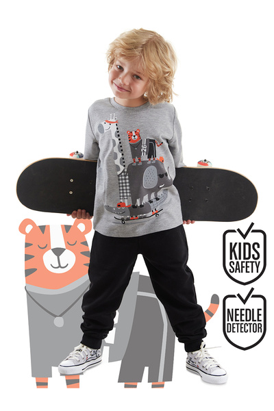 Denokids Animals Team Men's Kids T-Shirt Sweatpants Set