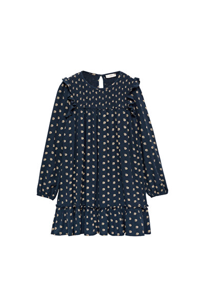 MANGO Lacivert Kız Çocuk Elbise 77034765