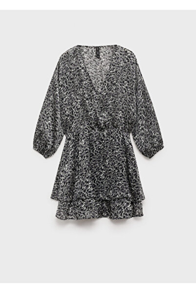 MANGO Μαύρο γυναικείο φόρεμα 87010622