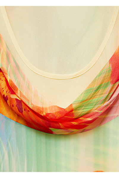 MANGO Woman Pastel Sari Kadın  Elbise 77050627